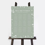 Sage Wildflower Personalised Wedding Table Plan