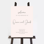 Romantic Script Wedding Welcome Sign