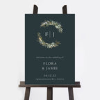 Winter Botanical Wedding Welcome Sign