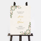 Floral Hoop Wedding Welcome Sign