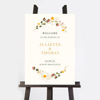 Rustic Wildflowers Wedding Welcome Sign