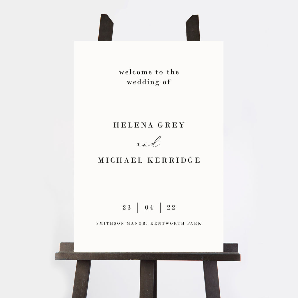 Simple Script Wedding Welcome Sign