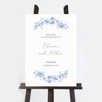Farmhouse Blue Wedding Welcome Sign