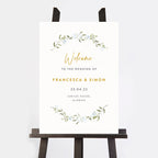 Spring Flowers Wedding Welcome Sign