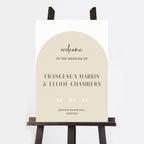 Minimalist Arch Wedding Welcome Sign