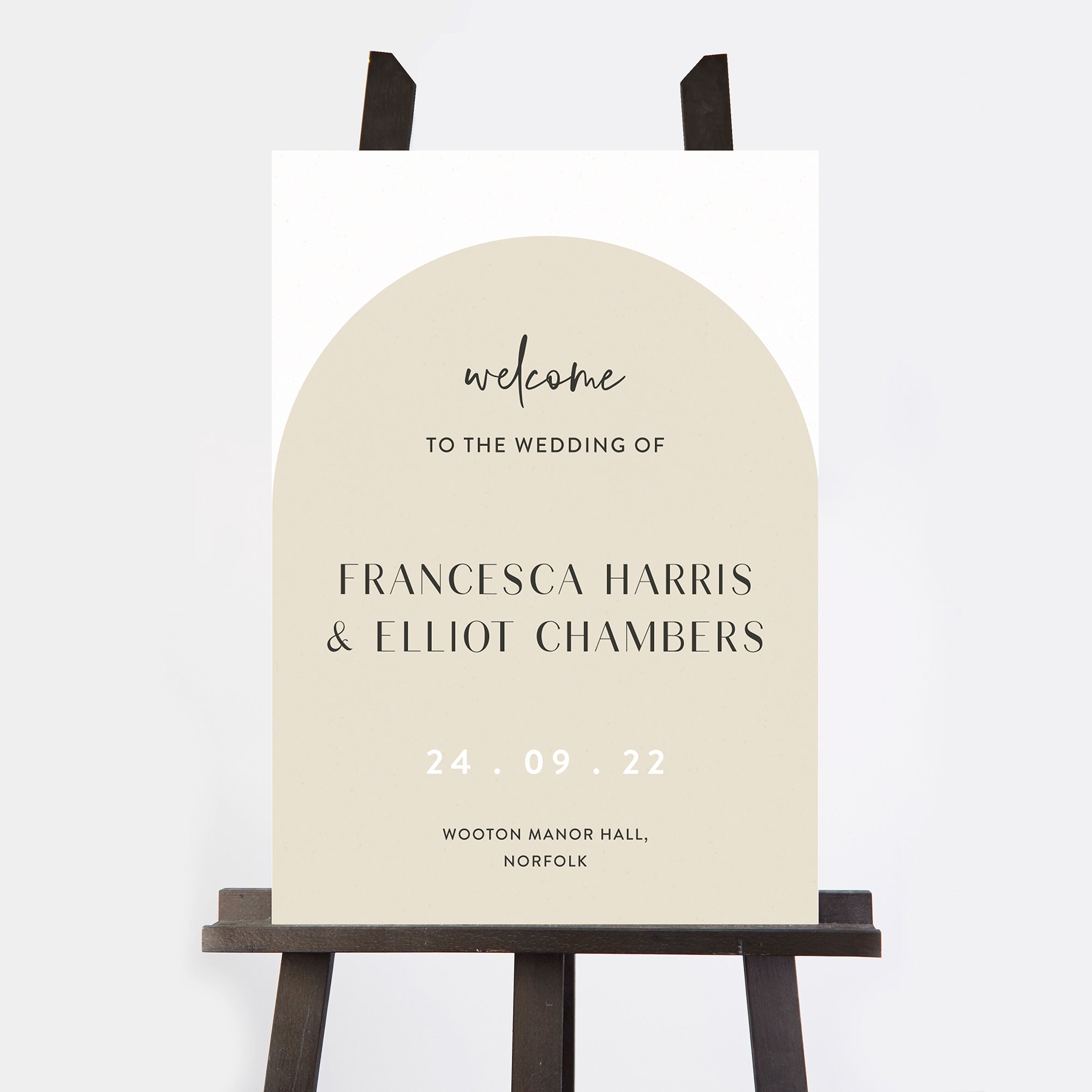 Minimalist Arch Wedding Welcome Sign
