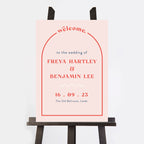 Retro Revival Wedding Welcome Sign