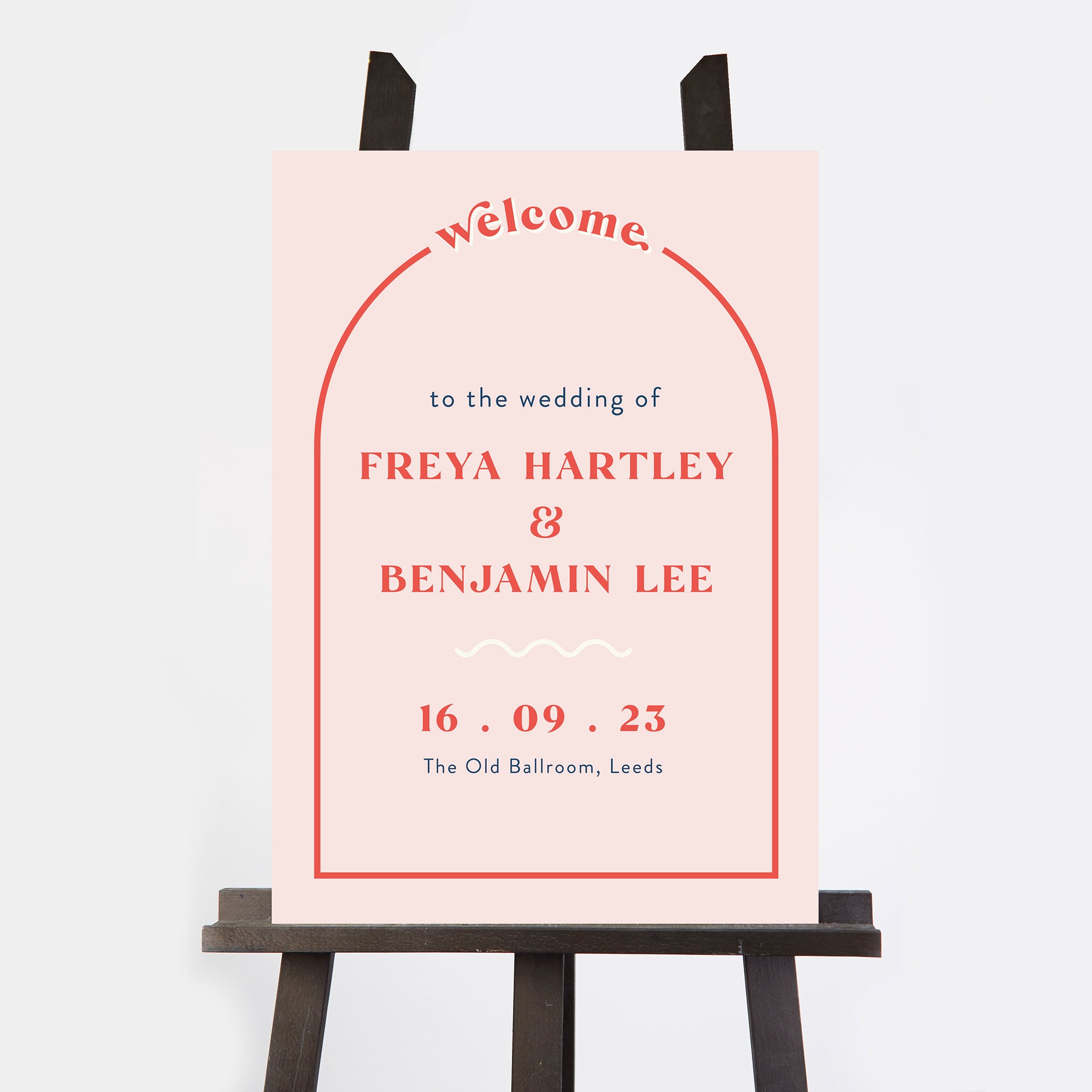 Retro Revival Wedding Welcome Sign