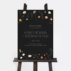 Winter Floral Wedding  Welcome Sign
