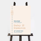 Muted Travel Wedding Welcome Sign