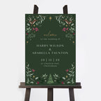 Winter Christmas Wedding Welcome Sign