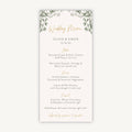 Botanical Rustic Wedding Menu
