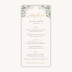 Botanical Rustic Wedding Menu