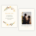 Rustic Wildflowers Photo Wedding Thank You Card
