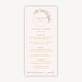 Dried Flower Hoop Wedding Menu