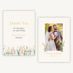 Summer Meadow Photo Wedding Thank You Card