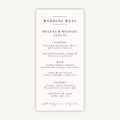 Simple Script Wedding Menu