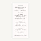 Simple Script Wedding Menu