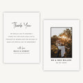 Modern Script Photo Wedding Thank You Card