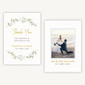 Spring Flowers Photo Wedding Thank You Card