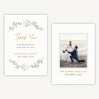 Spring Flowers Photo Wedding Thank You Card