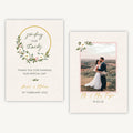 Floral Hoop Photo Wedding Thank You Card