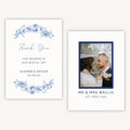 Farmhouse Blue Photo Wedding Thank You Card