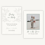 Elegant Floral Photo Wedding Thank You Card