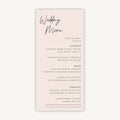 Minimal Script Wedding Menu