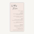 Minimal Script Wedding Menu