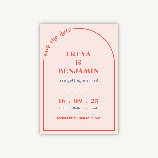 Retro Revival Wedding Save the Date