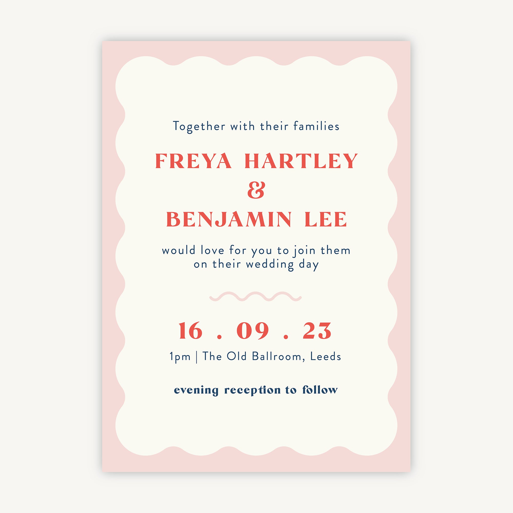 Retro Revival Wedding Invitation
