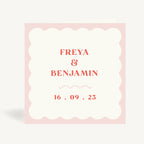 Retro Revival Folded Wedding Invitation