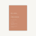 Caramel Autumn Colour Block Wedding Save the Date
