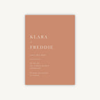 Caramel Autumn Colour Block Wedding Save the Date