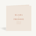 Caramel Autumn Colour Block Folded Wedding Invitation