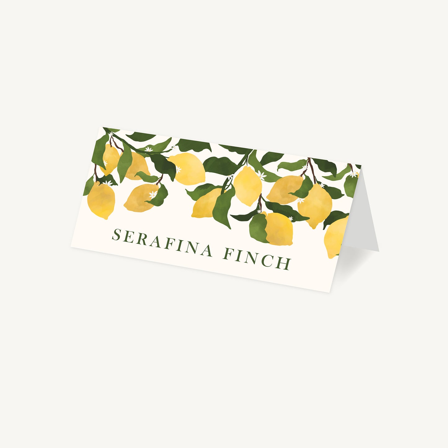 Amalfi Lemons Wedding Place Card