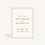 Retro Revival Wedding Order of Service