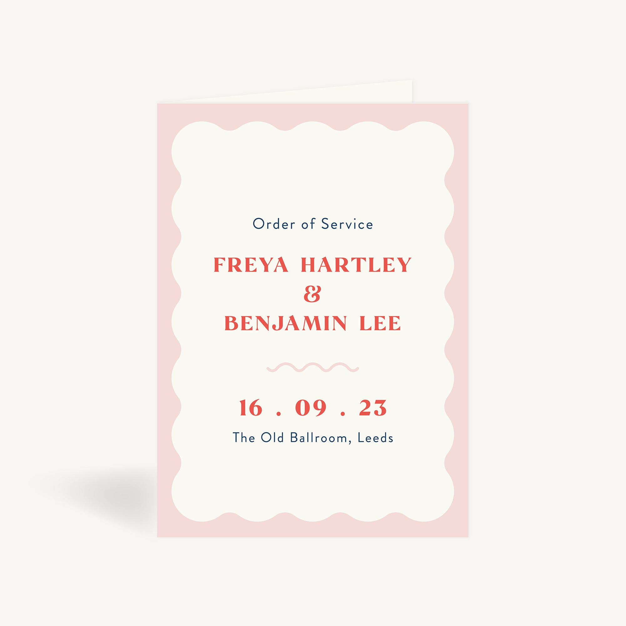 Retro Revival Wedding Order of Service