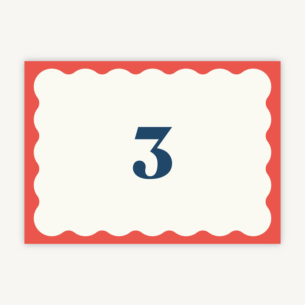 Retro Revival Wedding Table Number