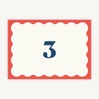 Retro Revival Wedding Table Number