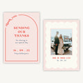 Retro Revival Photo Wedding Thank You Card