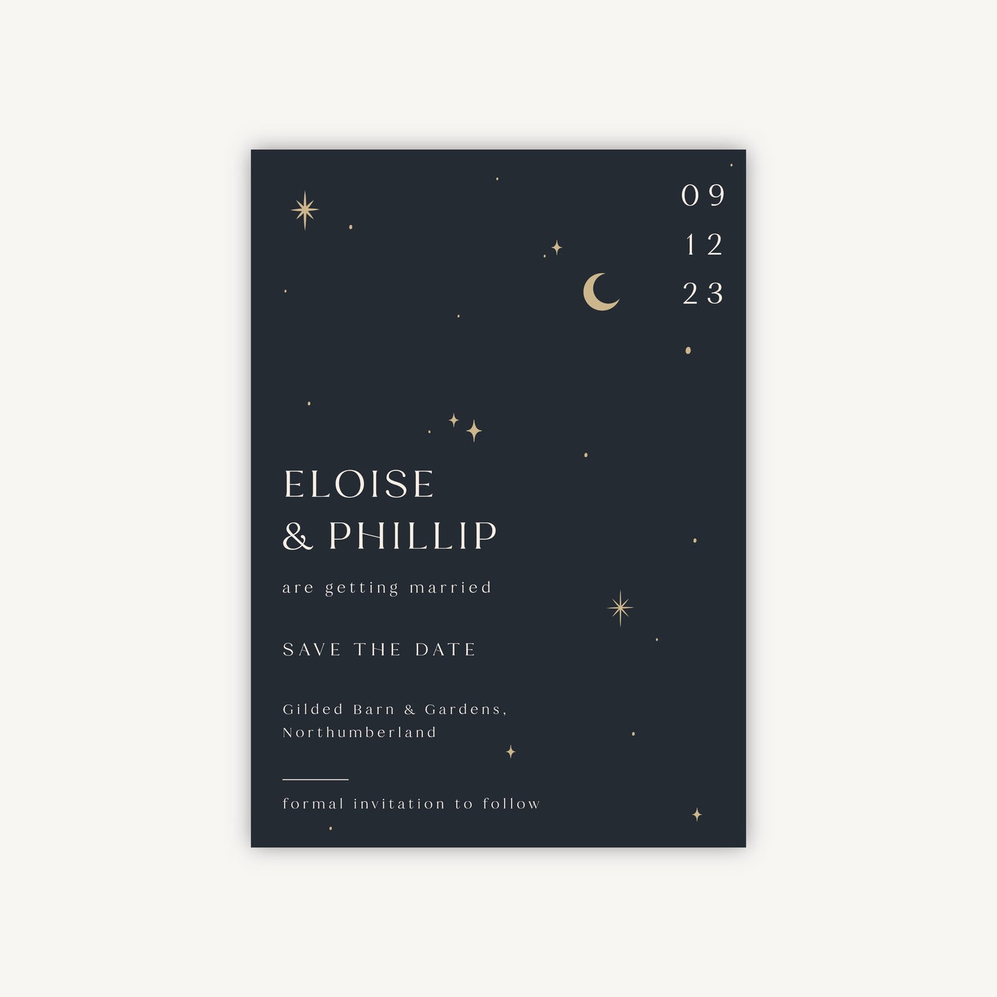 Celestial Night Sky Wedding Save the Date