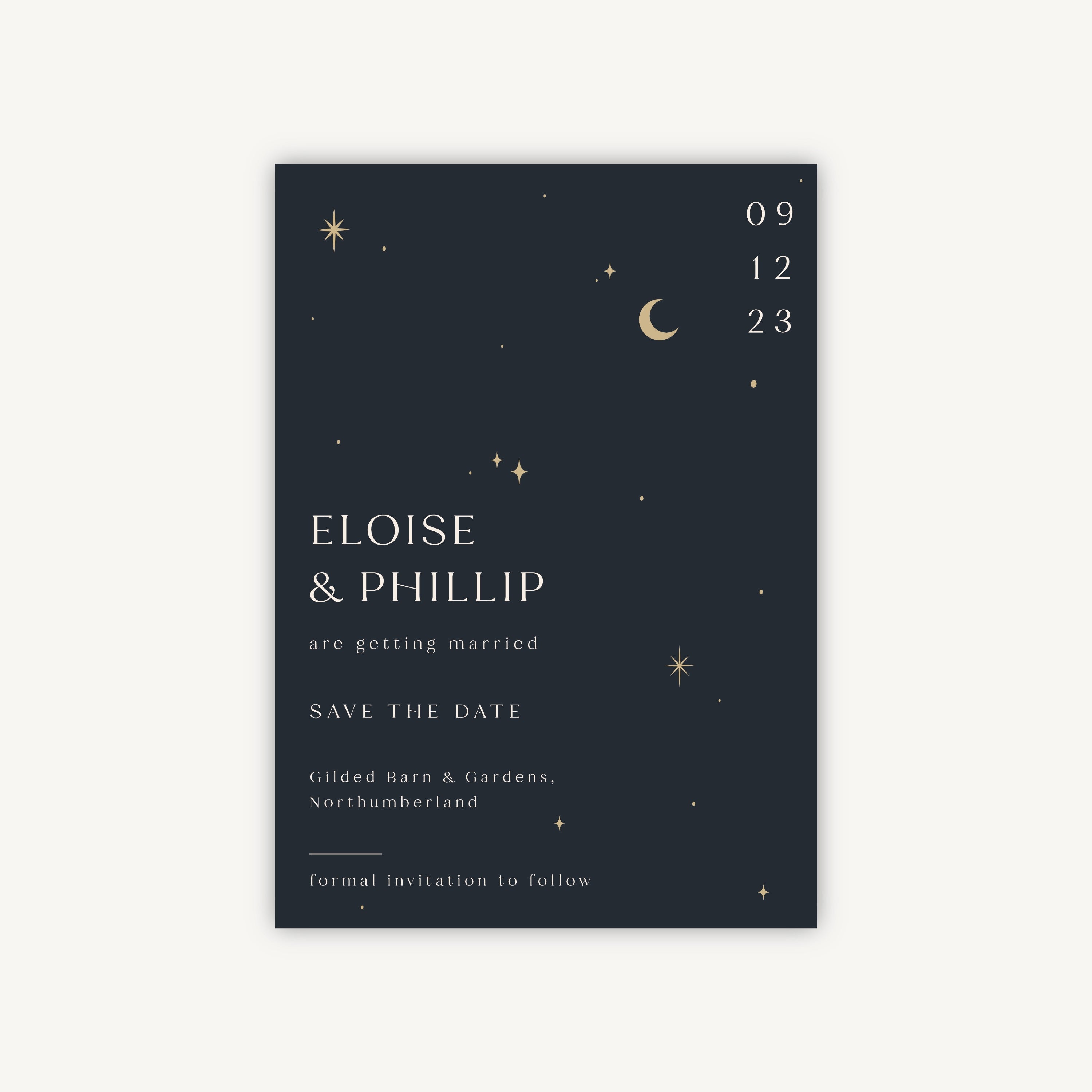 Celestial Night Sky Wedding Save the Date