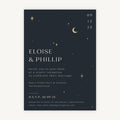 Celestial Night Sky Evening Wedding Invitation Sample