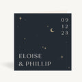 Celestial Night Sky Folded Wedding Invitation Sample