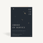Celestial Night Sky Wedding Order of Service