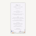 Pressed Wildflowers Wedding Menu