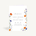Pressed Wildflowers Wedding Order of Service