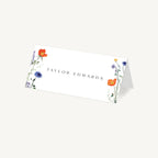 Pressed Wildflowers Wedding Place Card